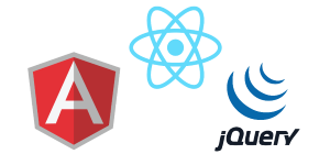 angular react jquery logo